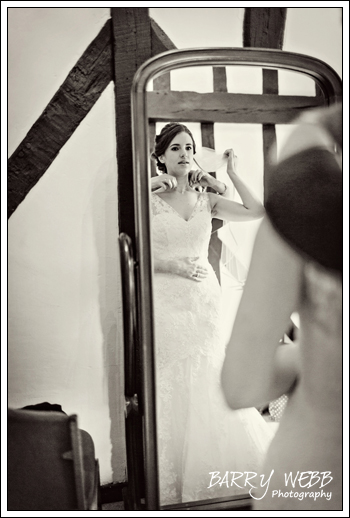 Bride getting ready