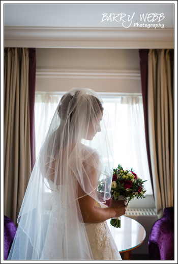 The Bride posing infront of the window