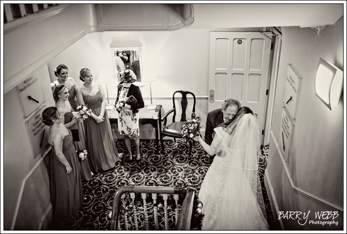The Father of the Bride seeing his daughter for the first time in her dress