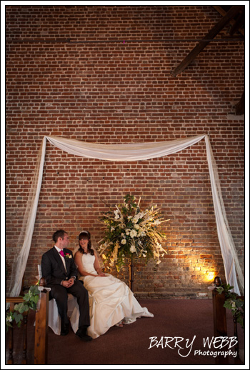 The bride and groom at Castle Cooling Barn in Kent - Wedding Photography