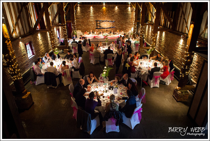 The wedding breakfast at Castle Cooling Barn in Kent - Wedding Photography