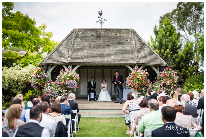 The wedding ceremony begins