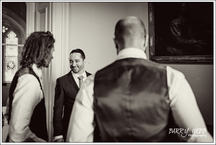 The Groom waiting nervously