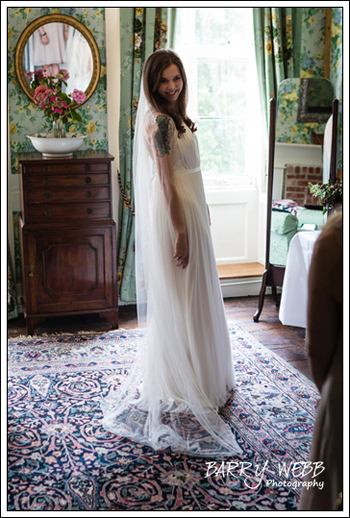 The Bride looking very happy