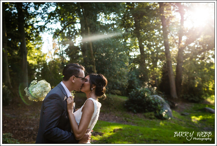 A big kiss in the woods