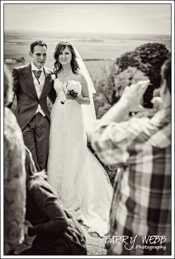 Bride and goom at Lympne Castle in Kent