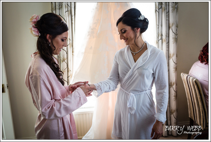 Maid of Honour with Bride at Hadlow Manor