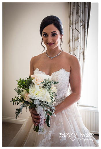 Bride in her dress