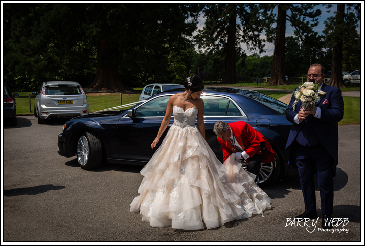 The Bride arriving at Mountains County House