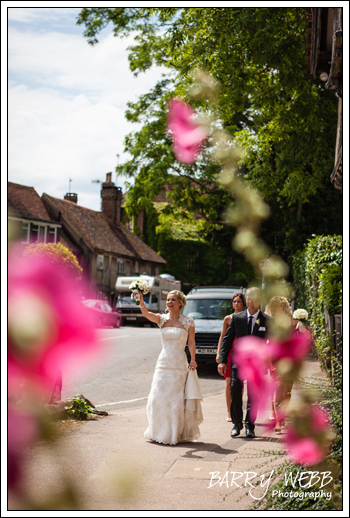 Bride arriving at the Church