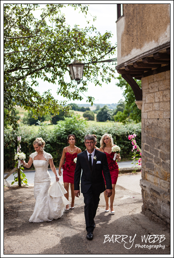 Bride arriving at the Church