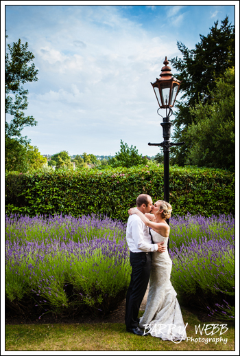 Bride & Groom in the Gardens of Hotel du Vin