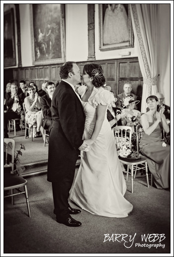 The kiss at Penshurst Place in Kent - Wedding Photography