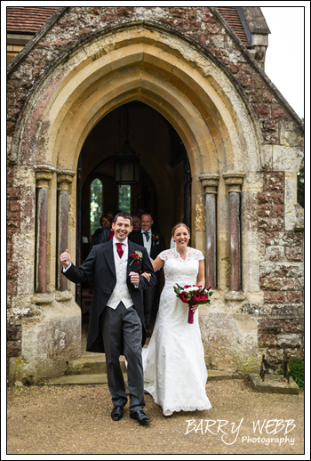 We're Married! Wedding at St Giles' Church in Shipboourne