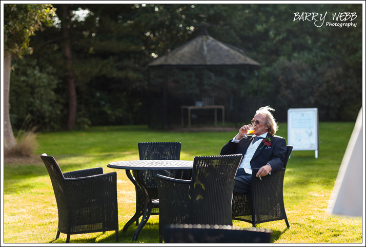 A moment of reflection - Reception at Hever Castle Gold Club