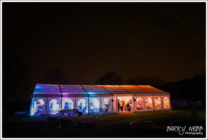 Partying into the night.