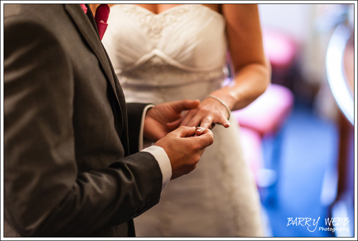 The exchange of rings - Wedding at Archbishops Palace in Maidstone, Kent